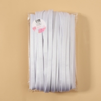 Резинка для бретелей, блестящая, 10 мм, 50 &plusmn; 0,5 м, цвет белый