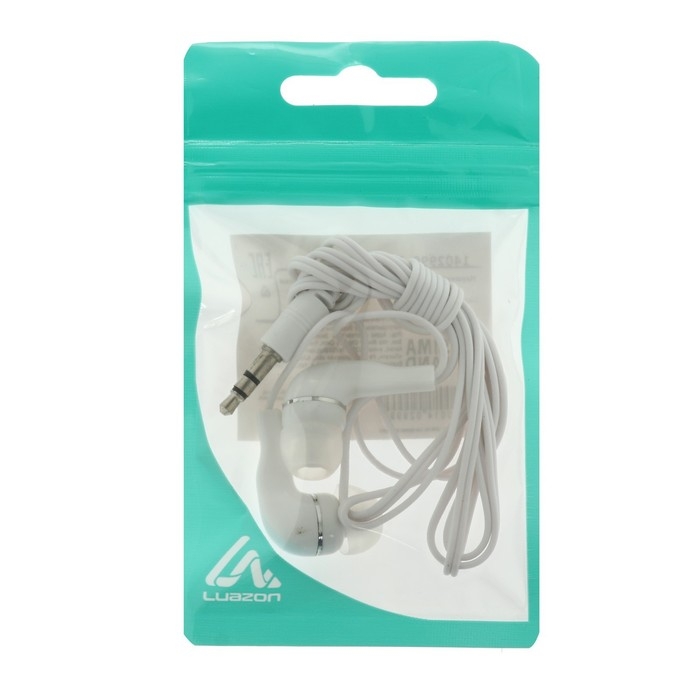 Наушники Luazon W-22, вакуумные, белые Наушники Luazon W-22, вакуумные, белые