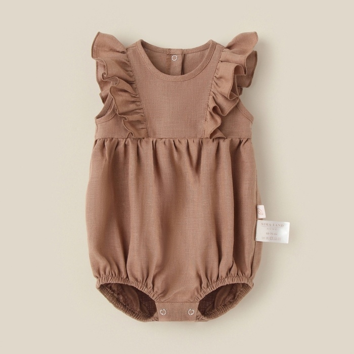 Боди детское SL HOME рост 68-74 см, цв. кофейный