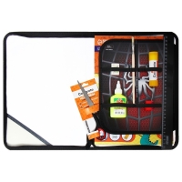 Папка для труда А4, молния вокруг, откидная планка, пластиковая, ПТР-1, с наполнением 10 предметов, для мальчика, Calligrata "Паук" Папка для труда А4, молния вокруг, откидная планка, пластиковая, ПТР-1, с наполнением 10 предметов, для мальчика, Calligrata "Паук"