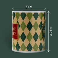 Кружка керамическая &laquo;Лучший дедушка в мире&raquo;, 320 мл, цвет бежевый