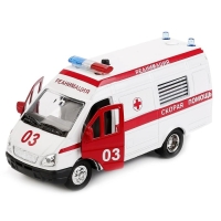 Машина &laquo;Газель реанимация&raquo; инерционная, световые и звуковые эффекты, металлическая