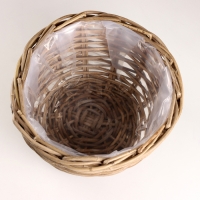 Набор кашпо плетеных из 3шт, D35xH21см, серый, ротанг Набор кашпо плетеных из 3шт, D35xH21см, серый, ротанг