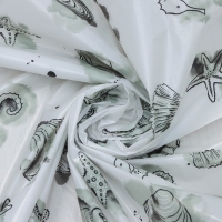 Штора для ванной &laquo;Посейдон&raquo;, 180&times;180 см, цвет чёрный