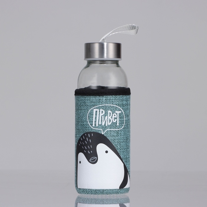 Бутылка для воды в чехле &laquo;Привет&raquo;, 350 мл