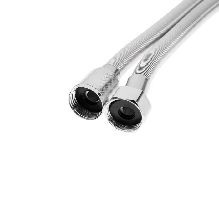 Душевой шланг ZEIN Z21PS, растягивающийся 150-200 см, гайки латунь, нержавеющая сталь Душевой шланг ZEIN Z21PS, растягивающийся 150-200 см, гайки латунь, нержавеющая сталь