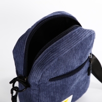 Сумка молодёжная на молнии, цвет синий