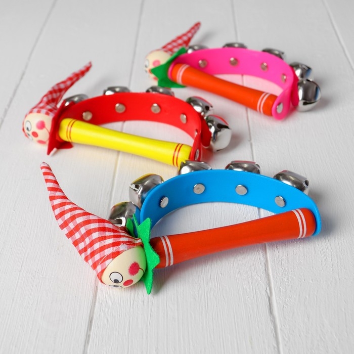 Игрушка музыкальная Бубен «Звери» с колокольчиками, МИКС Игрушка музыкальная Бубен «Звери» с колокольчиками, МИКС