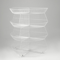 Горка-накопитель из четырёх корзин, полукруглая, 120&times;60&times;140 см, цвет белый