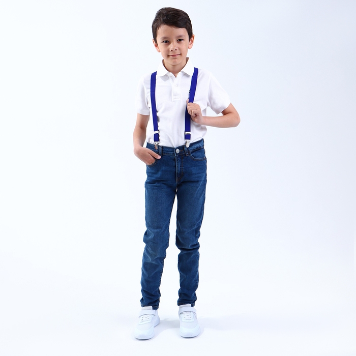 Подтяжки детские «Выбражулька», ширина 2.5 см, цвет синий Подтяжки детские «Выбражулька», ширина 2.5 см, цвет синий