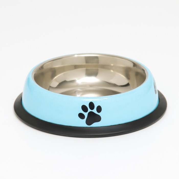 Миска с нескользящим основанием с принтом, 225 мл, голубая Миска с нескользящим основанием с принтом, 225 мл, голубая