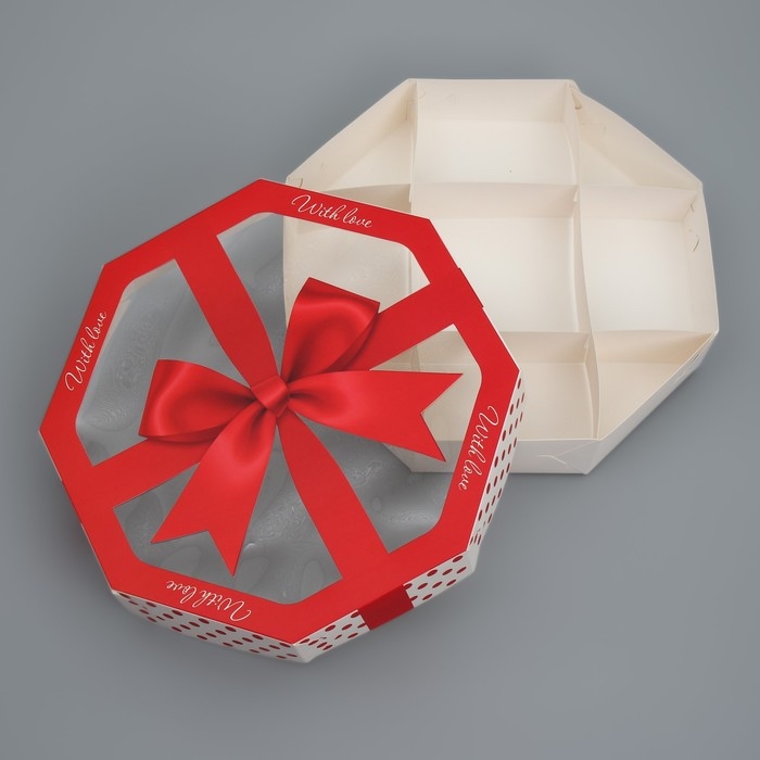 Коробка кондитерская складная, упаковка &laquo;Бантик&raquo;, 29 х 29 х 5 см