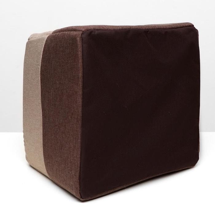 Дом &ndash; трансформер "Квадрат", рогожка, поролон, 43 х 42 х 34 см, бежево-коричневый