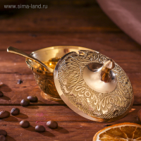 Сахарница латунь "Изящность" 7,5х7,5х8 см Сахарница латунь "Изящность" 7,5х7,5х8 см