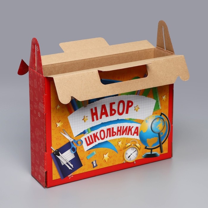 Коробка подарочная складная, упаковка, &laquo;Набор школьника&raquo;, 33,7 х 25,7 х 7,9 см