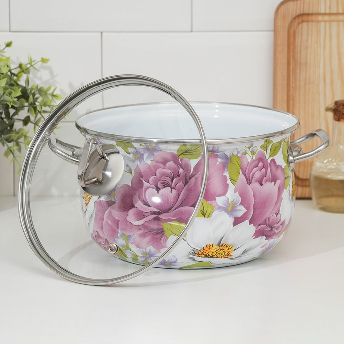 Кастрюля эмалированная «Пион», 4 л, индукция Кастрюля эмалированная «Пион», 4 л, индукция