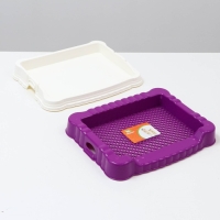 Туалет для собак с высоким бортом, 47 х 36 х 7 см, фиолетовый Туалет для собак с высоким бортом, 47 х 36 х 7 см, фиолетовый