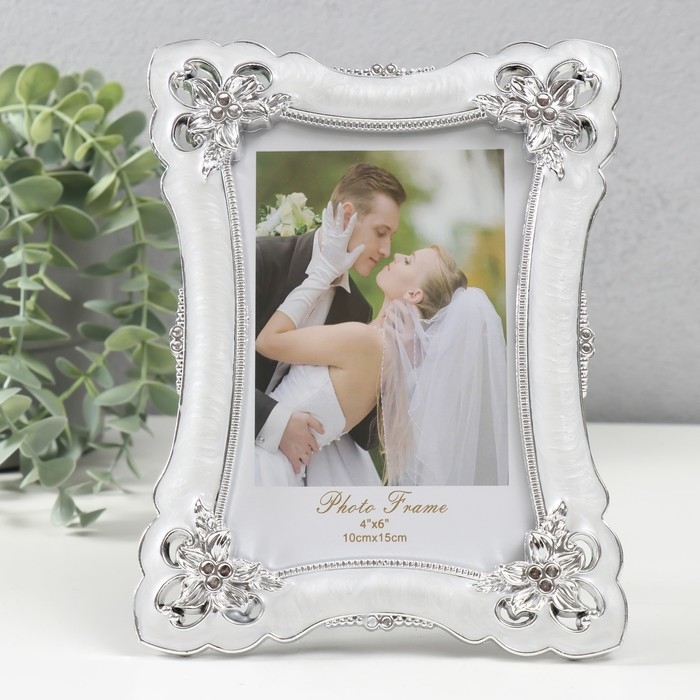 Фоторамка 10х15 см Фоторамка 10х15 см "Лилии" перламутр 19х14,5 см