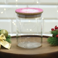Новый год. Банка для хранения &laquo;Розовая сказка&raquo;, 450 мл