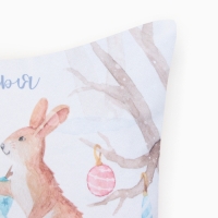 Новый год. Чехол на подушку Этель "Счастья в Новом Году" 40х40 см, 100% п/э, велюр