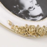 Фоторамка полистоун 10х15 см овальная "Золотая птичка и розы" белая 20х15 см Фоторамка полистоун 10х15 см овальная "Золотая птичка и розы" белая 20х15 см