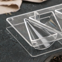 Форма для конфет и шоколада &laquo;Большой конус&raquo;, 20&times;12&times;2,5 см, 4 ячейки 8&times;5&times;2,2 см, цвет прозрачный