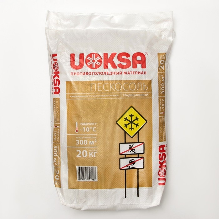 Реагент UOKSA Пескосоль -10 С, 20 кг Реагент UOKSA Пескосоль -10 С, 20 кг