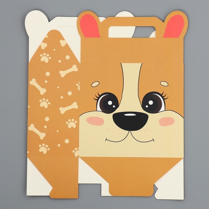 Коробка подарочная складная, упаковка, &laquo;Корги&raquo;, 23 х 20 х 10 см