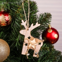 Подвеска новогодняя «Олень с колокольчиками» МИКС Подвеска новогодняя «Олень с колокольчиками» МИКС