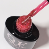 Гель лак для ногтей, &laquo;SHINING STAR&raquo;, светоотражающий, 3-х фазный, 8мл, LED/UV, цвет красный (022)