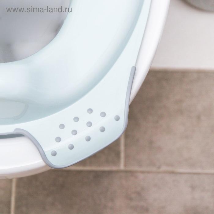 Детская накладка - сиденье на унитаз &laquo;Слоник&raquo; антискользящая, цвет голубой