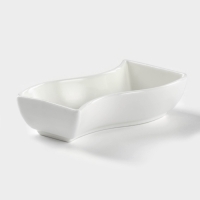 Блюдо фарфоровое Wilmax, 9,5&times;5,5 см, цвет белый