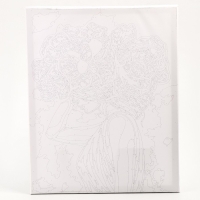 Картина по номерам на холсте с подрамником с серебряной краской &laquo;Девушка с пионами&raquo;, 40 х 50 см