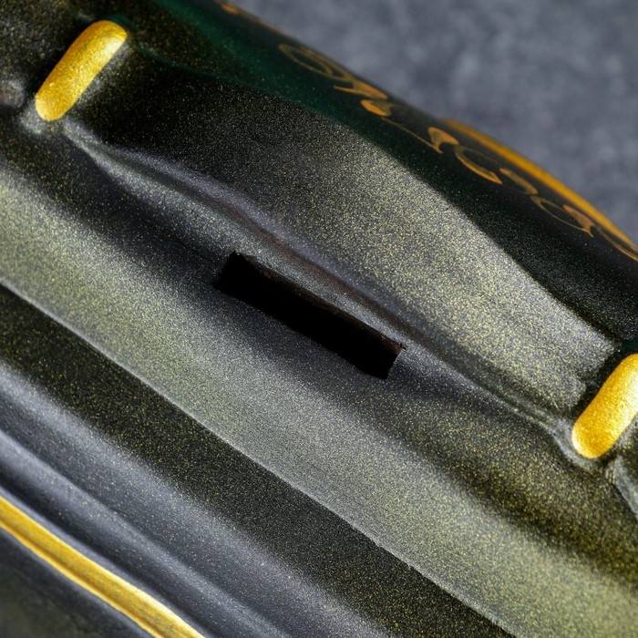 Копилка "Барсетка" чёрная,12х18х14см МИКС