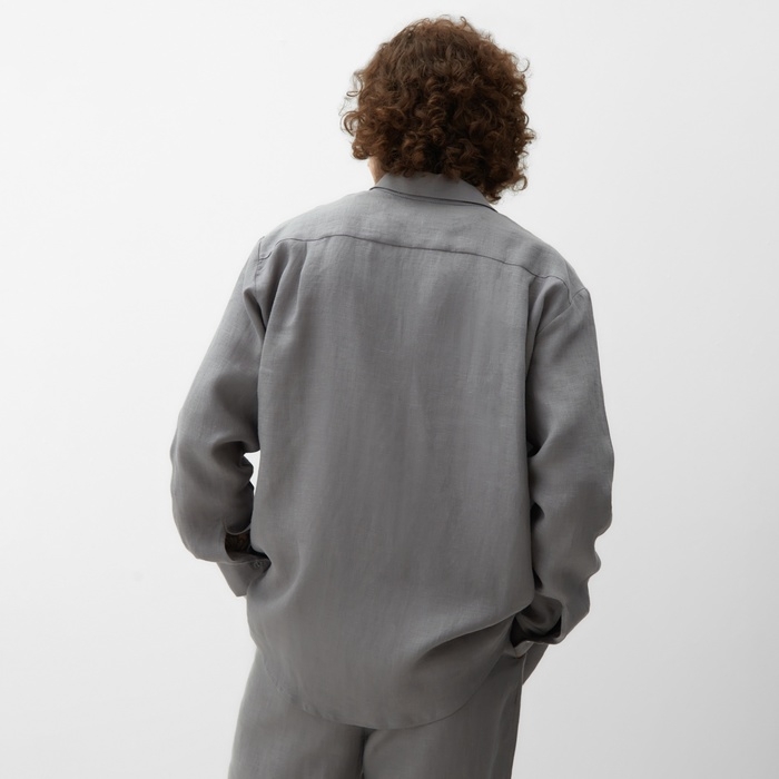 Рубашка мужская с длинным рукавом MIST р.56, серый Рубашка мужская с длинным рукавом MIST р.56, серый