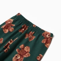 Пижама детская (фуфайка/брюки), цвет зелёный, рост 128 Пижама детская (фуфайка/брюки), цвет зелёный, рост 128