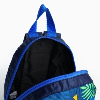 Рюкзак школьный детский для мальчика &laquo;Динозавр&raquo;, 20х13х26, отд на молнии, синий