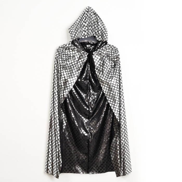 Карнавальный набор &laquo;Серебряная Змейка&raquo;: плащ длина 80 см, маска