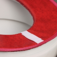 Чехол на сиденье для унитаза на липучках Доляна &laquo;Плюш&raquo;, 34&times;40 см, цвет МИКС