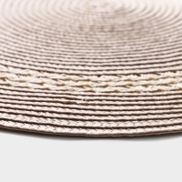 Салфетка сервировочная на стол Доляна &laquo;Оскар&raquo;, d=38 см, цвет бежевый