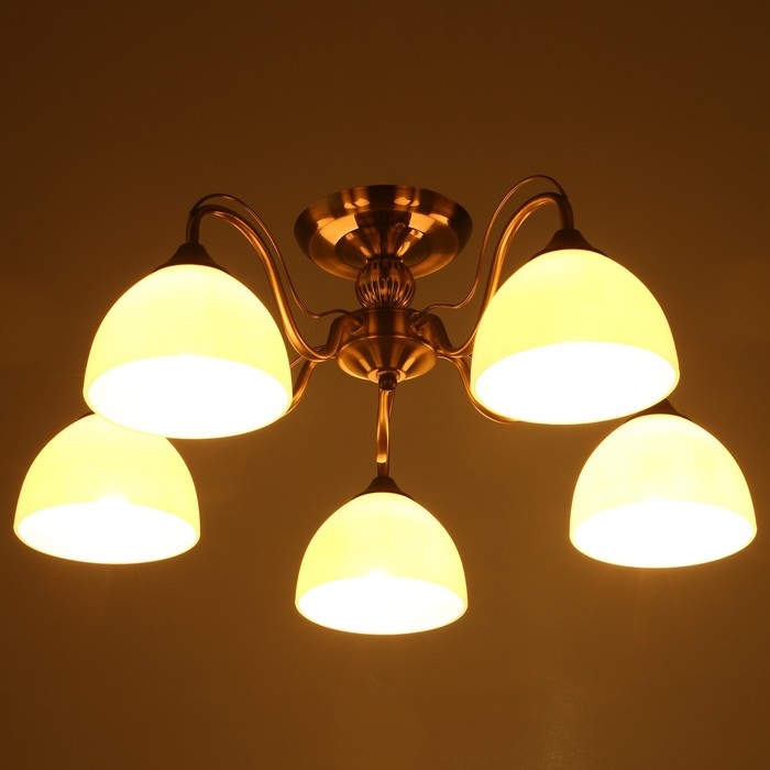 Люстра "Элейна" 5хЕ27 40Вт бронза 50х50х28 см BayerLux