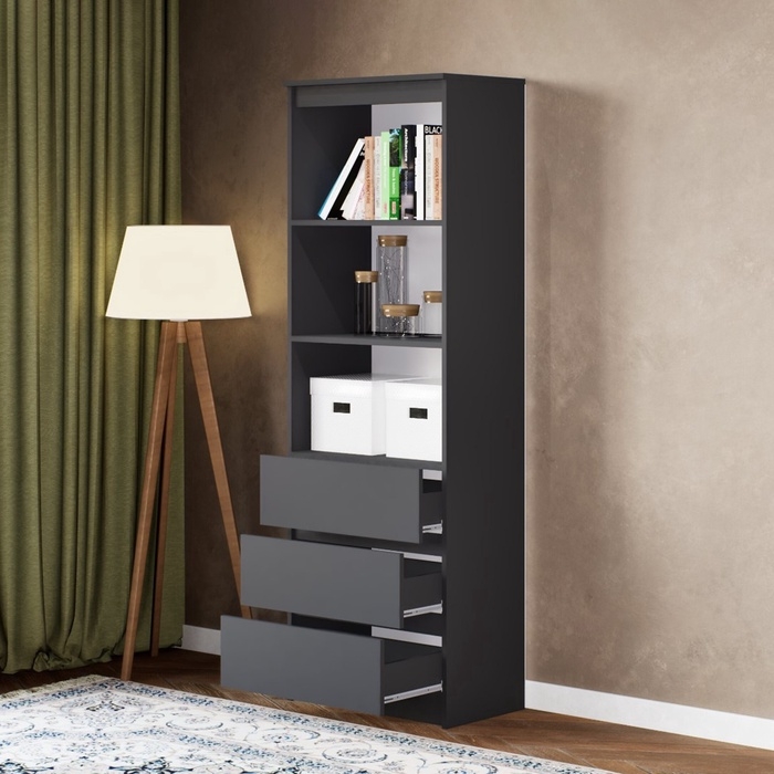 Стеллаж Мадера, 604х370х1800, Графит