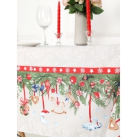Скатерть Зимние чудеса (12с23) 145х145см, рогожка 170г/м, хл100% Скатерть Зимние чудеса (12с23) 145х145см, рогожка 170г/м, хл100%