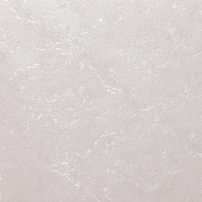 Клеёнка на стол &laquo;Орнамент&raquo;, на тканевой основе, рулон 20 метров, ширина 137 см, толщина 0,25 мм, цвет белый