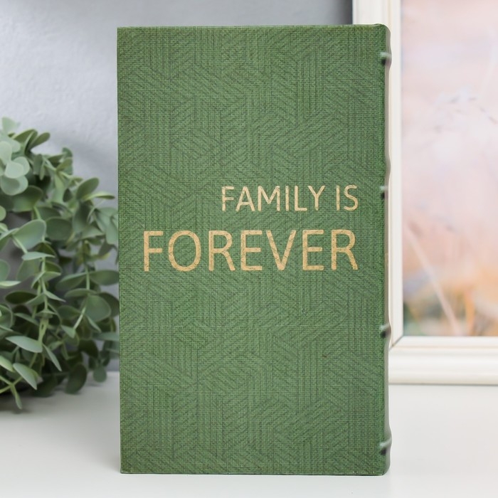 Сейф-книга дерево кожзам Сейф-книга дерево кожзам "Семья - это навсегда" 21х13х5 см