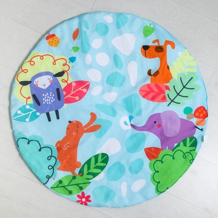 Развивающий коврик &laquo;Слоник&raquo;, с дугами, круглый, 82х82х0,5