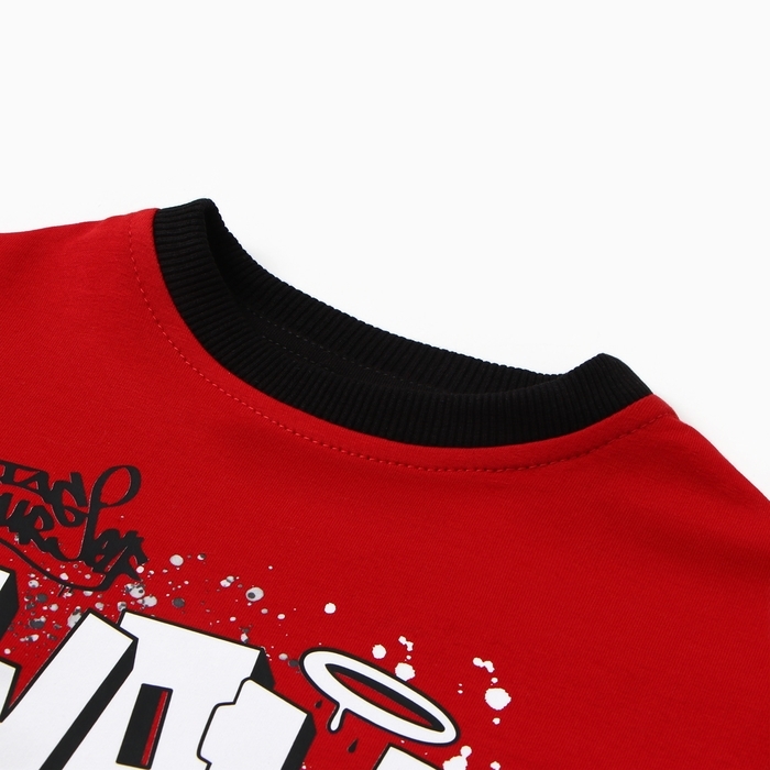 Свитшот детский MINAKU: Exclusive print, цвет красный, рост 110 см Свитшот детский MINAKU: Exclusive print, цвет красный, рост 110 см