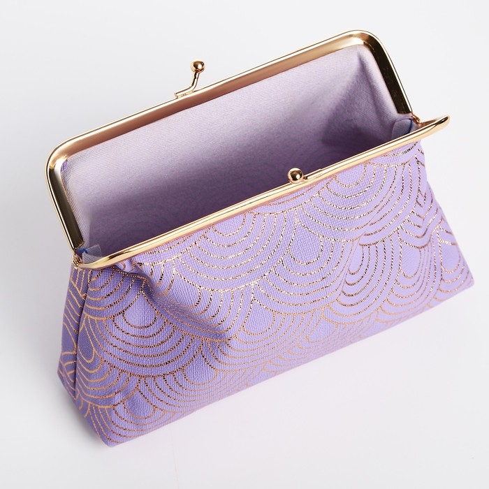 Косметичка на фермуаре, цвет сиреневый