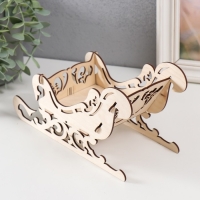 Шкатулка дерево для конфет "Новогодние Сани" 25х9х13 см (набор 5 деталей) Шкатулка дерево для конфет "Новогодние Сани" 25х9х13 см (набор 5 деталей)