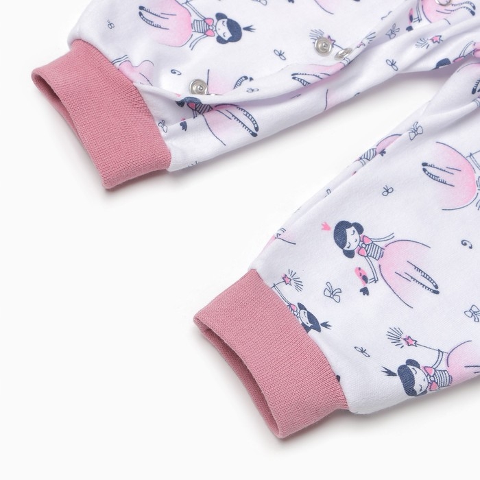 Комбинезон детский, цвет белый/принцессы, рост 74 см